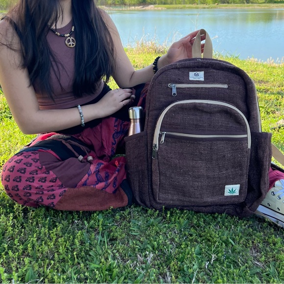 Kailash Himalayan Pure Hemp Brown Backpack - Picture 13 of 16